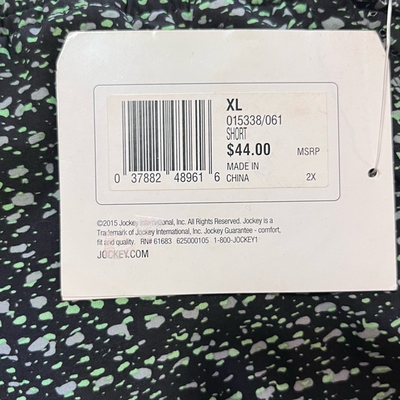 Jockey Women's Black and Green Athletic Shorts - Picture 4 of 9